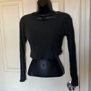 Charcoal grey crop top